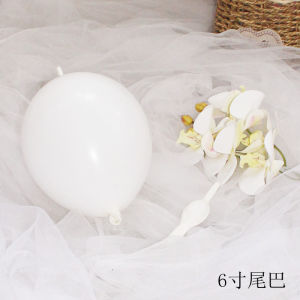 มัลติสีฟองน้ำยางกลมสองชั้นสีขาว ขนาด 5 6 10 12 18 36 นิ้ว หางเข็ม งานปาร์ตี้ งานแต่งงาน งานวันเกิด งานวันหยุด
