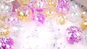 Bong bóng kim tuyến sequin confetti trang trí sinh nhật Fubao Store