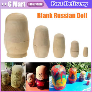 Russian Nesting Doll Blank Matryoshka Wood Unpainted DIY Handicraft