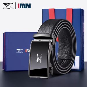 SEPTWOLVES | Leather Mens Belt with Automatic Buckle