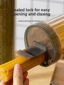 Food Grade Pasta Storage Box Large Capacity Cereal Noodle Sealed Container Preservation Box Cylinder Kitchen Storage Utensils