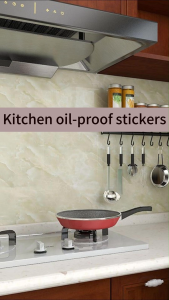 PVC 60cm*3M Marble Kitchen Decorative Wallpaper Sticker Waterproof Oil-proof Thickened Dining Table Sticker Bathroom Sticker