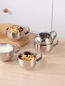 Double-layer Stainless Steel Baby Water Cup Childrens Rice Mug with Handle Fall Resistant Anti Scalding Food Grade Drinking Cup