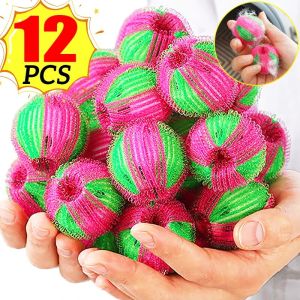 Feelife 12/6PCS Washing Machine Hair Filter Floating Fur Lint Hair Remover Catcher Reusable Laundry Ball Dirty Collection Cleaning Balls