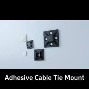 100pcs Self-adhesive Zip Tie Holder Cable Tie Mount Heavy Duty Stick On Wire Management Clips Flange Organizer Fixation