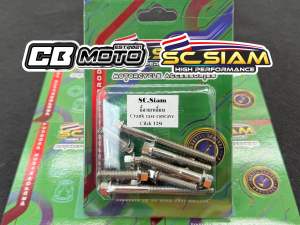 SC SIAM CNC CONCAVE CRANKCASE BOTLS SET FOR CLICK 125i 13PCS STAINLESS CNC FINISHED