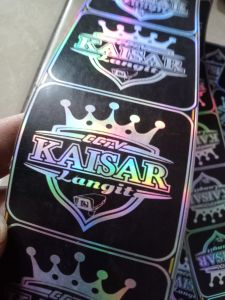 STIKER CCTV KAISAR LANGIT BAHAN HOLOGRAM ISI 6 PCS