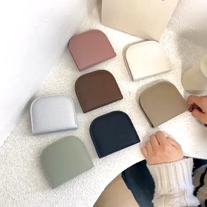 [พร้อมส่งในไทย] กระเป๋าสตางค์ผู้หญิงหนังวัวแท้ กระเป๋าสตางค์พกพา สีโทนสุภาพ women wallet