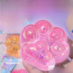 Maltose Cat Claw Squeezable Stress Relief Toy Silicone Slow Rebound High Aesthetic Value Creative Prank Toy for Girls And Children