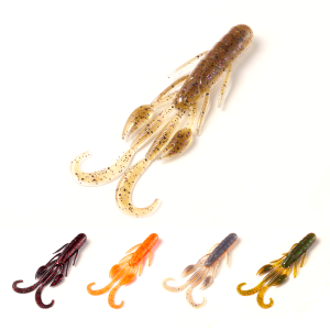 SOLOKING 6pcs/lot Soft Lure Bait Wafting Bug 7.6g 101mm Swimbait Shrimp Lure Crawfish for Bass Fishing Plastic Worm Lure Kit
