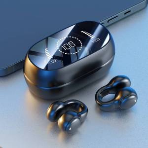 Ruihe Technology Clip-On Bone Conduction Bluetooth Earphones Sports Digital Display Non-In-Ear Wireless Headsets