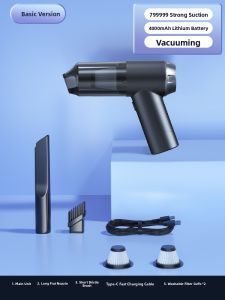 HELLOLEIBOO | Leibin Car Vacuum Cleaner Wireless Charging High Power Mini Handheld Portable For Car Home Use Strong Suction Miniature