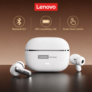 Lenovo | Choice Lenovo LE208 Wireless Earphones Bluetooth V6.0 HIFI Sound Headphone Leather Texture Design Charging Case HD Call With Mic