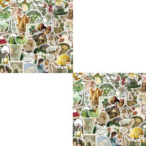 Miếng Dán Chống Thấm Nước Phong Cách Cổ Điển Mỹ 100 Miếng Để Trang Trí Máy Tính Xách Tay Sổ Tay Điện Thoại Di Động Miếng Dán