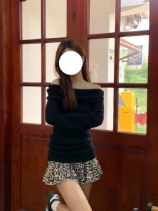 กระโปรงสั้นลายเสือดาวสไตล์อเมริกันสำหรับผู้หญิง ฤดูใบไม้ร่วง 2024 กระโปรงสั้นทรงเอเอวสูง กระโปรงสั้นทรงเค้ก ดีไซน์เก๋ไก๋