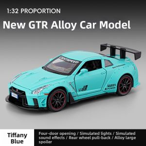 Simulation Sports Car Model Electric Plated Colorful Light Sound 1:32