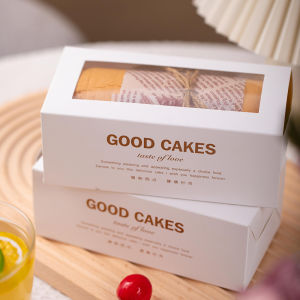 Transparent Drawered Baking Towel Roll Cake Packaging Box Long Strip Packing Drawer Paper Box Kitchen Cooking Utensils DIY