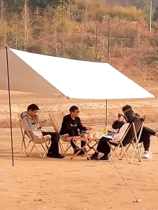 ฟลายชีท ฟายชีทพร้อมเสา ฟลายชีทพร้อมเสา กันฝน เต้นท์แคมปิ้ง 3x3 3x4 3x6m ครบชุด อุปกรณ์ครบชุด เต้นท์แคมปิ้ง สำหรับกันฝน