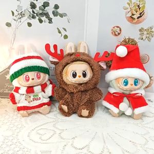 labubu v2 ลาบูบู้ ชุด labubu macaron ชุดคริสต์มาส ชุดลาบูบู v1 Christmas เสื้อผ้าตุ๊กตาผ้า ชุดตุ๊กตา 15 ซม.