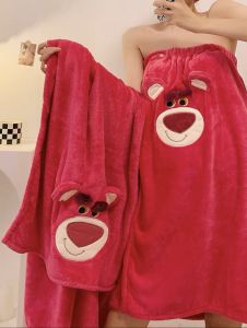 ผ้าขนหนูหมี ล๊อตโซ จาก ทอย สตอรี่ Lotso bath towel drying hat INS ผ่านเด็ดที่น่าสนใจ