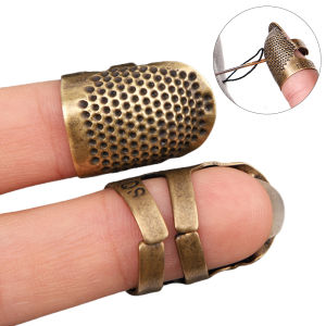 Bc Retro thimble kim loại đồ bảo vệ ngón tay may May Vá Thủ công thêu antislip Nhẫn Ngón tay bìa DIY Phụ kiện May