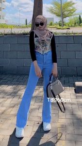 CELANA CUTBRAY JEANS Highwaist Cutbray Jeans Wanita Kekinian UKURAN 28-34