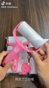 HTF Sticky Pet Fur Cleaner Hair Roller with Cover Clothes Cleaning Dust Removal