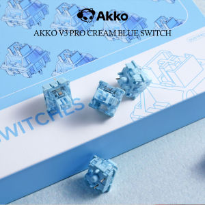 Akko V3 Pro Cream Blue Switch 5 Pin 45gf Tactile Switch With Dustproof Stem Compatible with MX Mechanical Keyboard (45 pcs)
