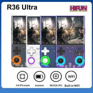 New R36 Ultra Handheld Game Console 4inch Screen Open Source Retro Pocket Video Player 30000+ Games Wi-Fi Enabled RGB Joystick