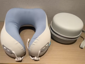 Travel Neck Pillow Memory Foam U-Shaped Sleep Neck Pillow 360° Ergonomic Support Washable Foldable with Storage Box