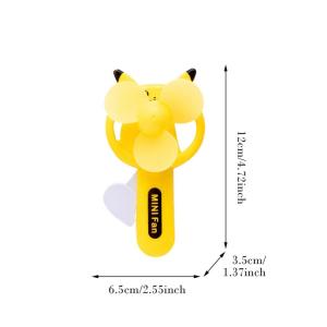 Summer Children Hand Press Portable Fan Cartoon Lollipop Shaped Easy Press Student Small Fan Household Mini Fan Handheld