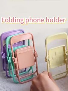 Giá Đỡ Điện Thoại Hình Ghế Mini Có Thể Gập Lại Đa Năng Dành Cho Máy Tính Để Bàn Tương Thích Với iPhone Samsung - Phụ Kiện Di Động Hình Ghế Dễ Thương