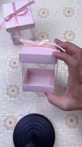 10PCS Clear PET Gift Boxes with Gold Ribbon Luxury Jewelry Boxes Wedding & Valentine’s Gifts Reusable Eco-Friendly Packaging