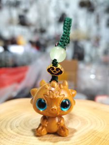 จี้มือถือโลหะผสมสัตว์ปีมังกรป่าไม้สีเขียว จี้กระเป๋า เครื่องประดับแฟชั่น ของขวัญเพื่อน จี้รถยนต์ จี้กุญแจ จี้สัตว์ปีก