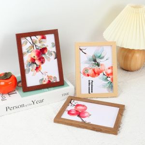 Simple wooden photo frame stand 5 inch 6 inch 7 inch 8 inch 10 inch A4 picture frame wall photo