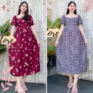 Daster/Dress Lily Kerut Kekinian Bahan Rayon Premium