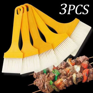 YESPERY 3Pcs Heat-Resistant BBQ Brush Kitchen Pancake Oil Brush Baking and Skewered Food Sauce Brush Food-Grade Non-Shedding Basting Brush