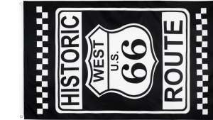 FLAGLINK 3x5Fts Black Historic West Us Route 66 Flag For Decoration
