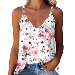 Summer Beach Vest V-neck Thin Shoulder Belt Street Style Asymmetric Short Fit Womens Tank Top Casual Summer Outerwear