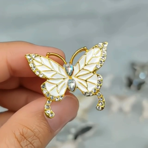 Cincin Tudung Ring Rama-Rama Premium Korean Rhinestone Hijab Bawal Shawl Brooch Aksesori Muslimah