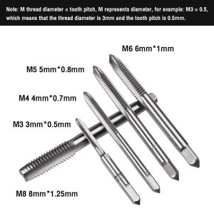 ZEO Hand Tap Set Adjustable Manual Tapping Tool Set for Home Use Adjustable T-Handle Ratchet Wrench