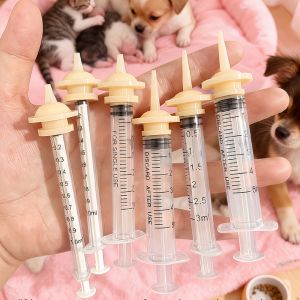 Teeker máy cho ăn tự động sơ sinh động vật trung chuyển được bọc riêng 1ml/5ml/10ml cho thú cưng ăn điều dưỡng Kit với núm vú Silicone cho thú cưng ăn núm vú cho Kitten Puppy