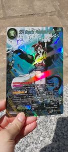 Thẻ Dragon Ball lá Gogeta Peerless Fusion BANDAI MADE IN JAPAN EN kích thước A5 Full Art Holofoil 1459 NF12 1-2