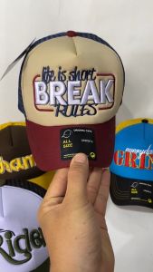 Topi Trucker Full Bordir Visor Pendek Pria Wanita-Trucker Hat Visor Pendek Premium