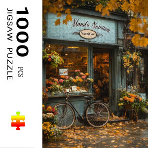500/1000 Pieces Jigsaw Puzzle Bicycle with Autumn Jigsaw Puzzle Educational Toy for Kids Children s Games Christmas Gift