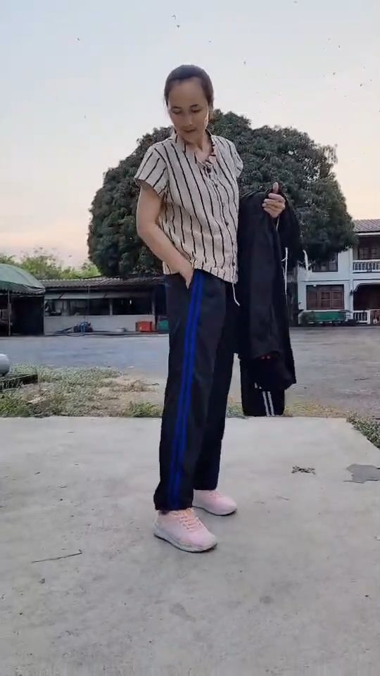 กางเกงวอร์ม สีดำ-กรมท่า สองแถบ ใส่กันแดด ไม่ร้อน ใส่เที่ยว ใส่ทำงาน ใส่ทำสวน ใส่ทำไร่ ใส่เดินตลาด ใส่ทำนา