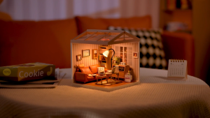 Rolife Ruolai Super World Store DIY Cottage Hand-Assembled Building Block Model Miniature Milk Tea Shop Gift