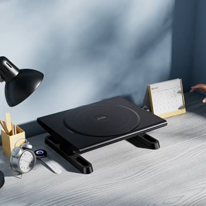 Adjustable Height Computer Monitor Stand 360° Office Desk Screen Elevator Support Bracket Desktop Riser Pad