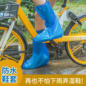 Disposable Shoe Cover Waterproof Rainy Day Thickened Length Knee High Breeding Boot Cover Non Slip Outdoor Drifting Wear-Resistant Plastic Foot Sleeve