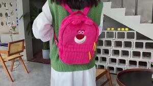 Tas Ransel Disney Plushie Karakter: Boneka Winnie The Pooh & Tas Bulu Halus
